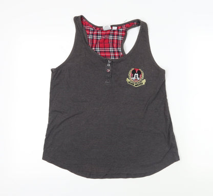 Womens UK Size S Disney Grey Basic Tank