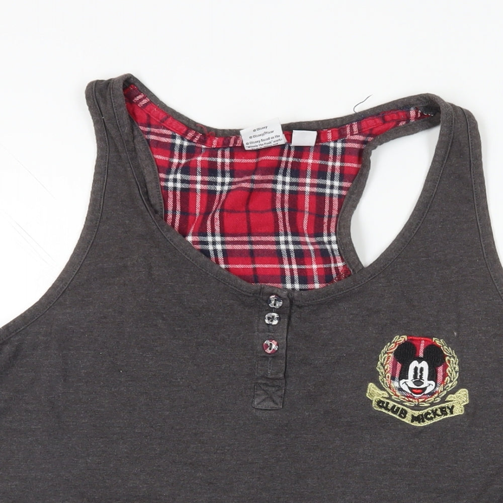 Womens UK Size S Disney Grey Basic Tank