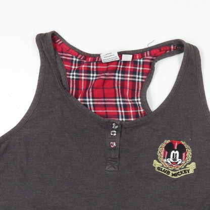 Womens UK Size S Disney Grey Basic Tank