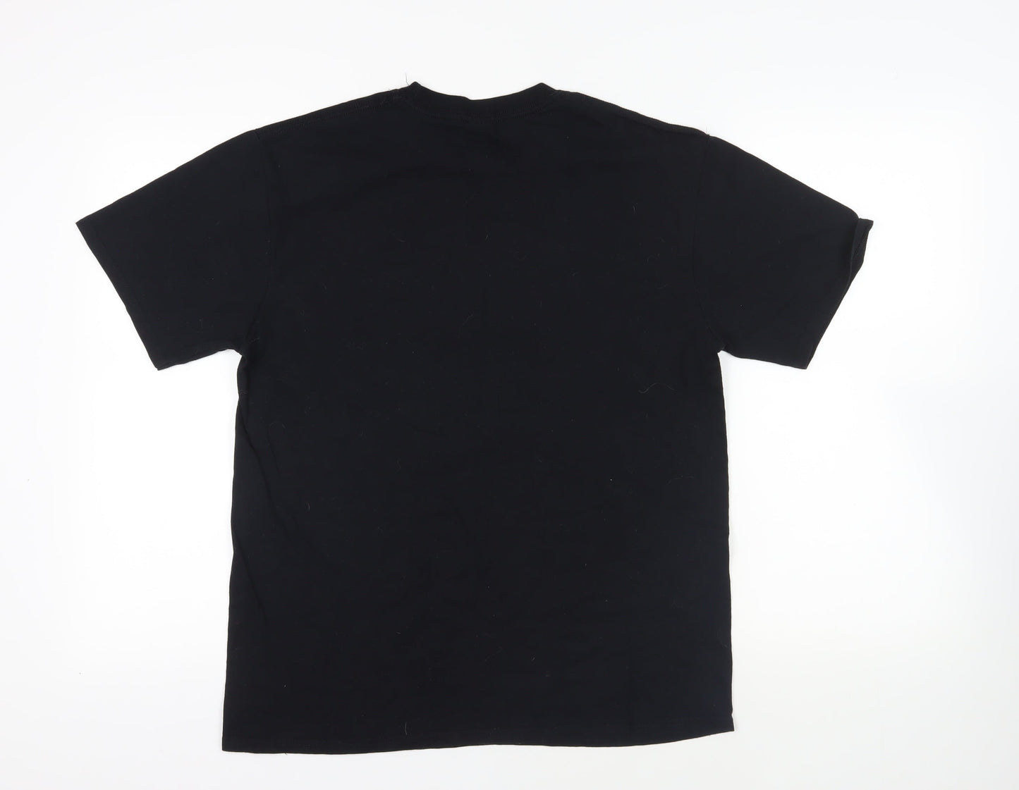 Mens UK Size L Gildan Black  T-Shirt