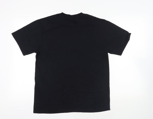 Mens UK Size L Gildan Black  T-Shirt