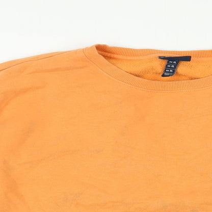 ellesse Womens Orange Cotton Pullover Sweatshirt Size XL Pullover - Logo