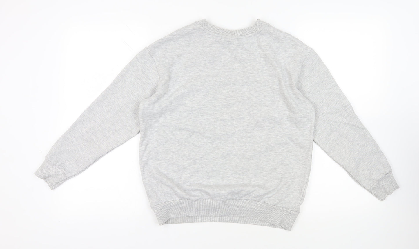 The Flintstones Womens Grey Cotton Pullover Sweatshirt Size S Pullover