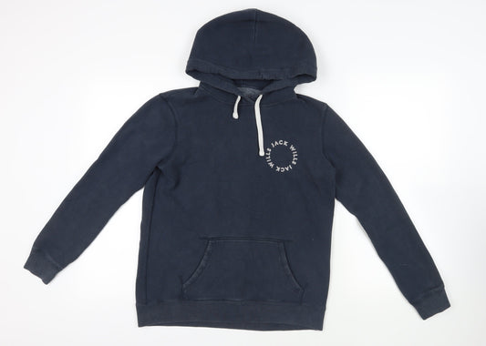 Womens UK Size 8 Jack Wills Blue Pullover Hoodie