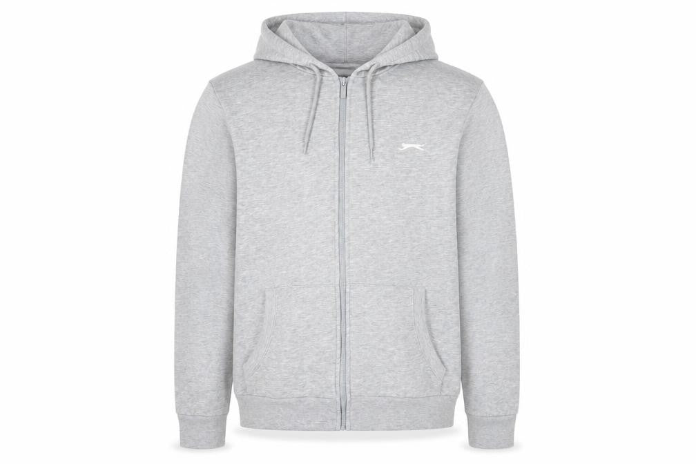 Mens UK Size L Slazenger Grey Full Zip Hoodie