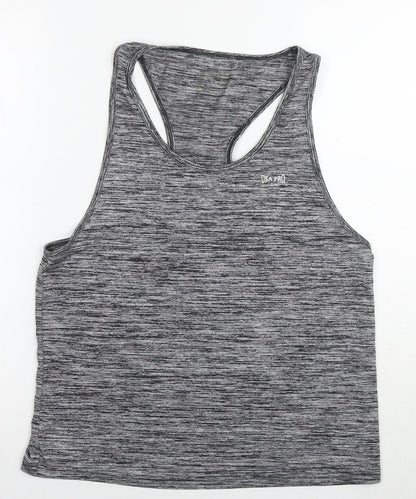 USA Pro Womens Grey Polyester Basic Tank Size 14 Round Neck Pullover
