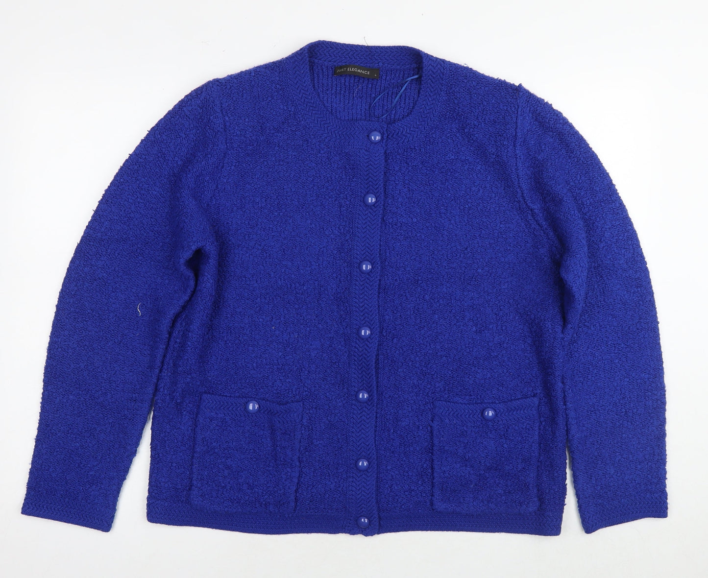 Womens UK Size L Just Elegance Blue Cardigan Jumper