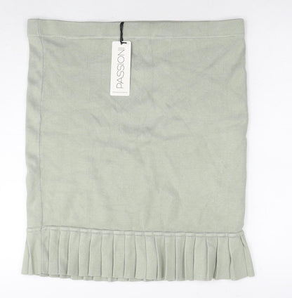 Passioni Womens Green Viscose Straight & Pencil Skirt Size 2XL