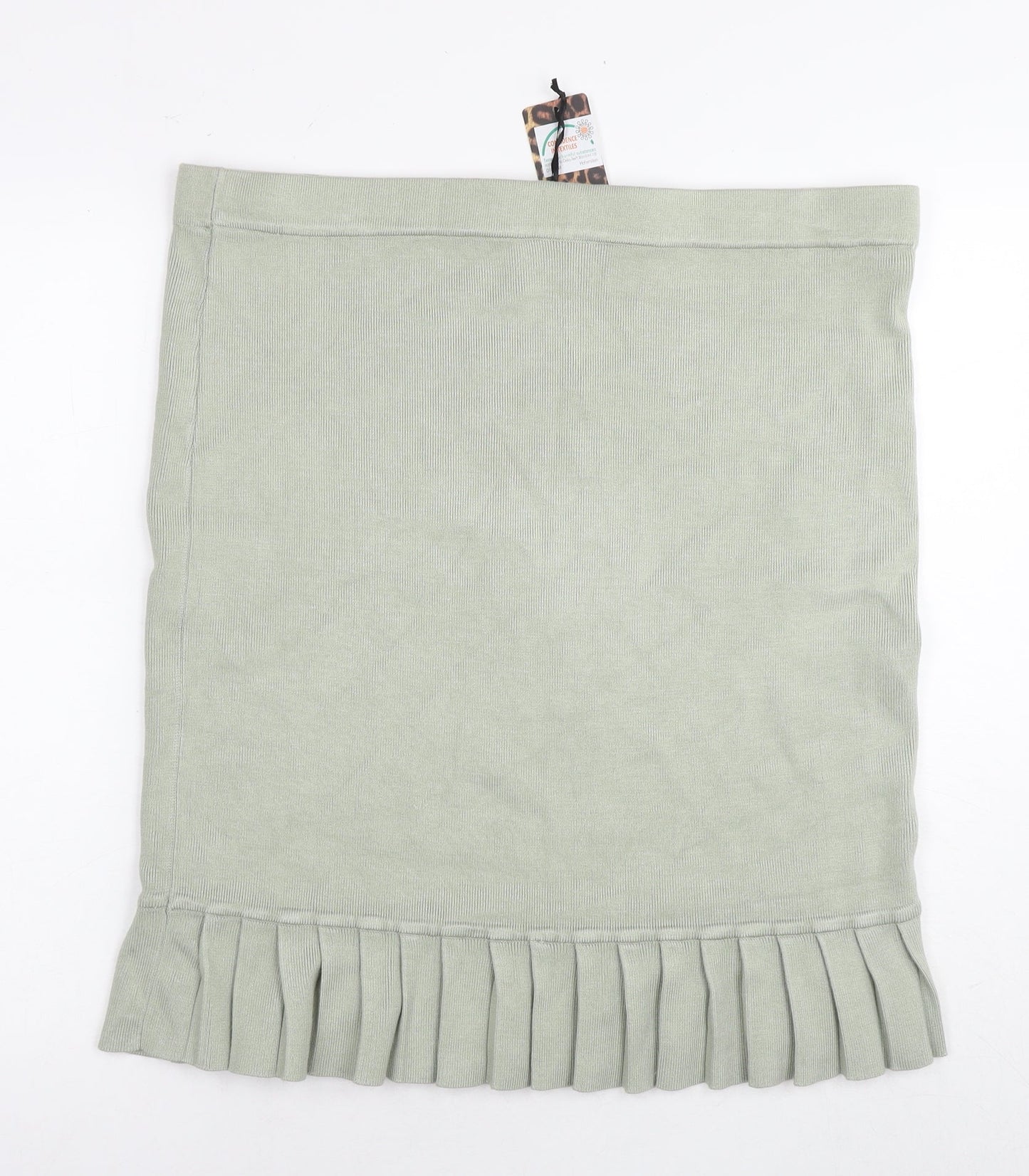 Passioni Womens Green Viscose Straight & Pencil Skirt Size 2XL