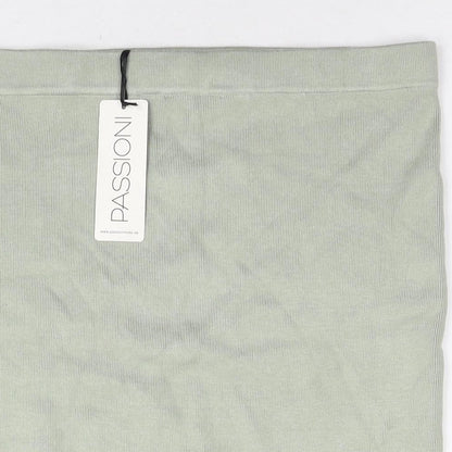 Passioni Womens Green Viscose Straight & Pencil Skirt Size 2XL