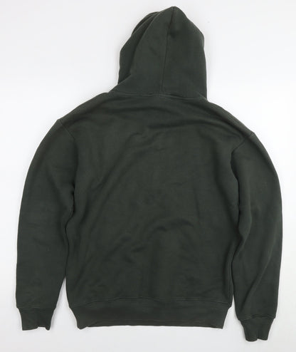 Mens UK Size XS Criminal Damage Green Pullover Hoodie