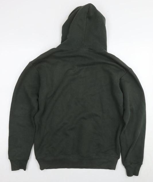 Mens UK Size XS Criminal Damage Green Pullover Hoodie