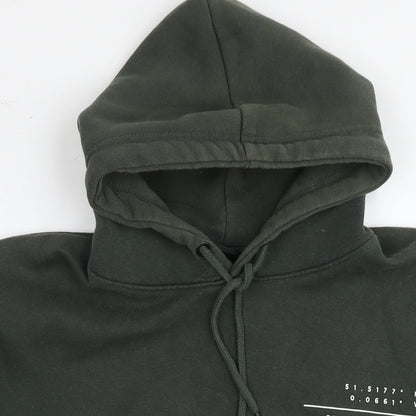 Mens UK Size XS Criminal Damage Green Pullover Hoodie
