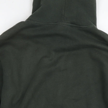 Mens UK Size XS Criminal Damage Green Pullover Hoodie
