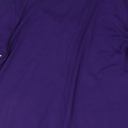 Ulla Popken Womens Purple Viscose T-Shirt Dress Size 14 Round Neck Pullover - Size 14-16