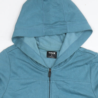 Hurley Womens Blue Cotton Full Zip Hoodie Size S Pullover