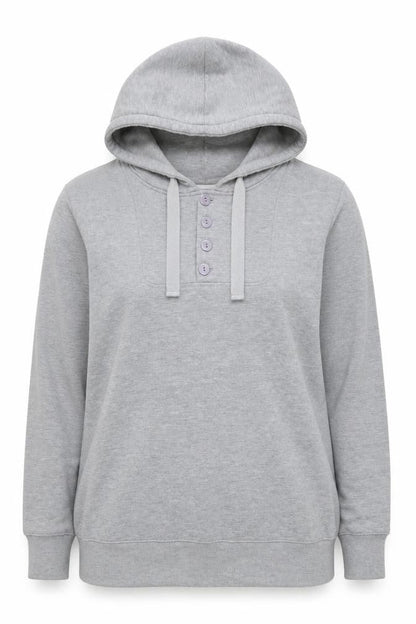 LUFC Womens Grey Cotton Pullover Hoodie Size 2XL Pullover