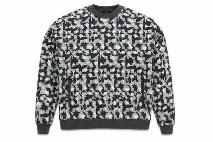 Villain Mens Multicoloured Geometric Polyester Pullover Sweatshirt Size S