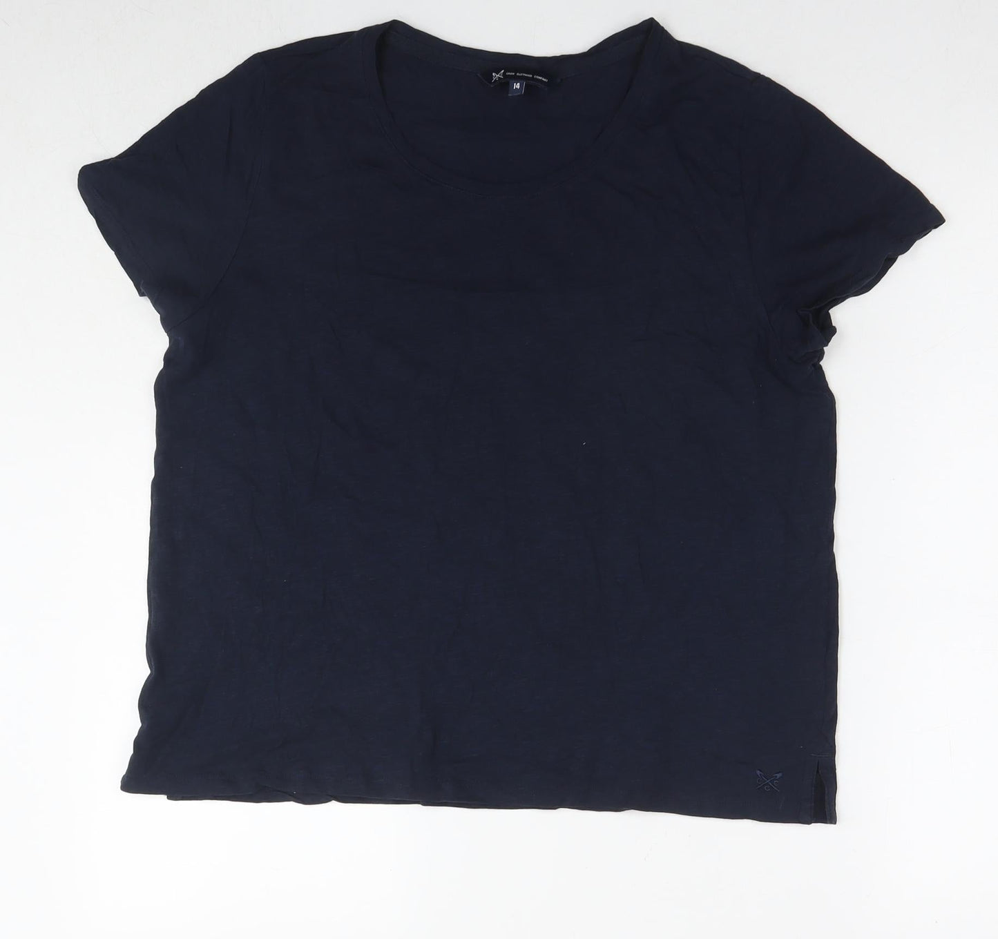 Womens UK Size 14 Crew Clothing Blue Basic T-Shirt