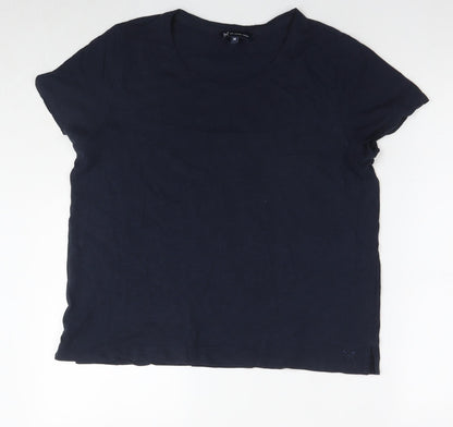 Womens UK Size 14 Crew Clothing Blue Basic T-Shirt