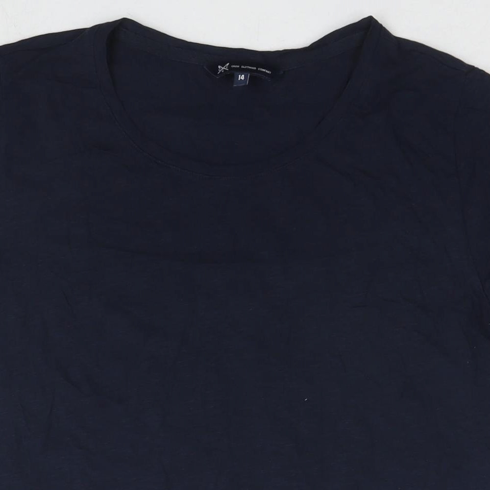 Womens UK Size 14 Crew Clothing Blue Basic T-Shirt