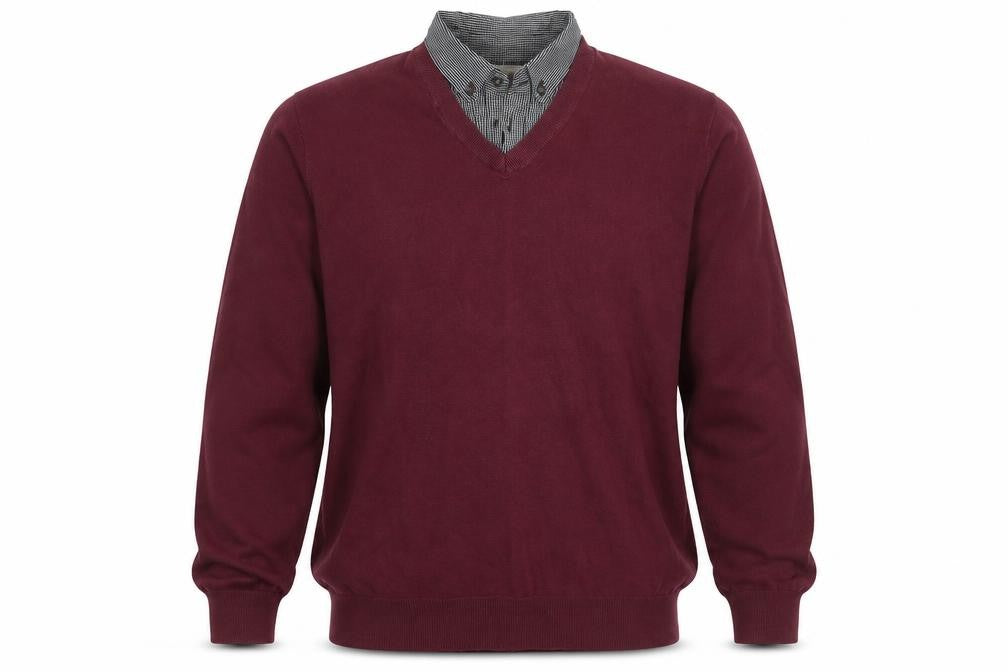 Mens UK Size L Sand Stone Red Pullover Jumper