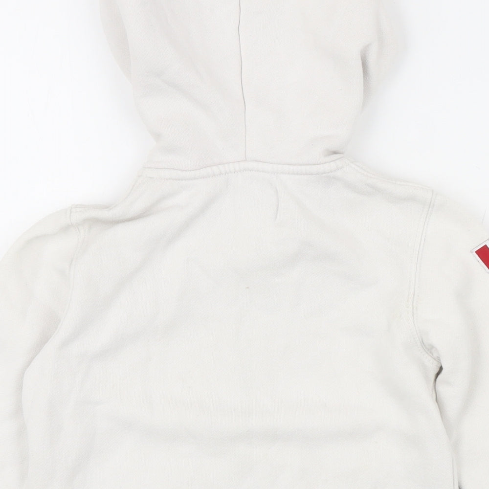 Canada Girls White Cotton Full Zip Hoodie Size 6 Years Zip - Canada