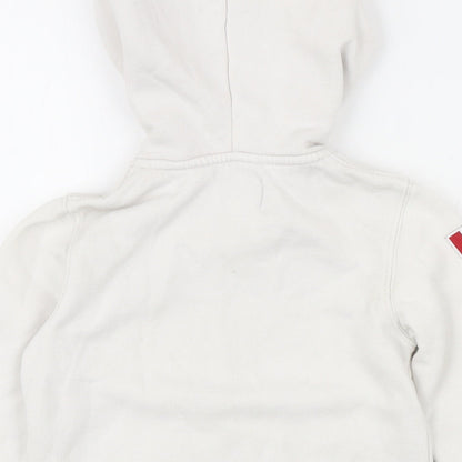 Canada Girls White Cotton Full Zip Hoodie Size 6 Years Zip - Canada