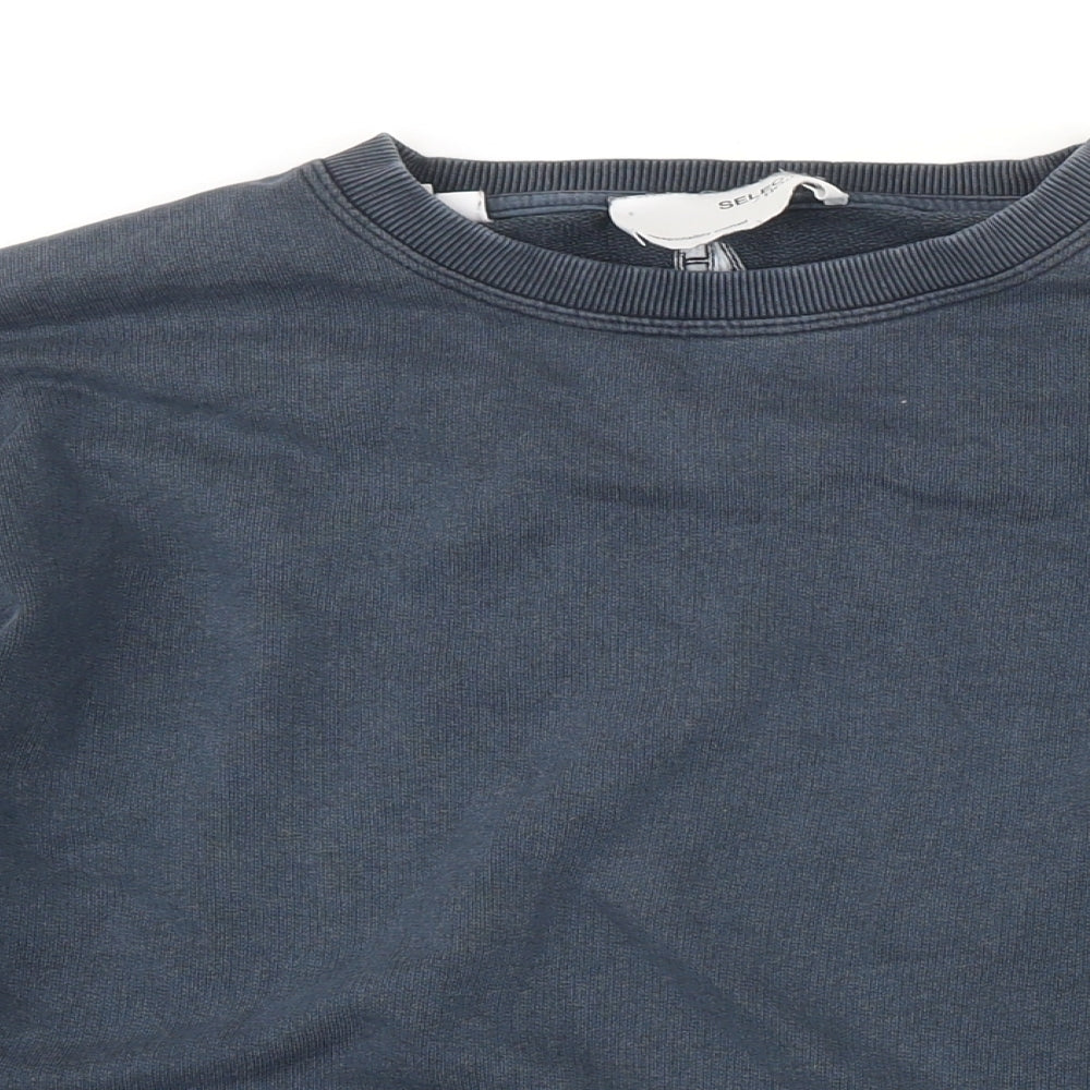 Mens UK Size M Selected Homme Blue Pullover Sweatshirt