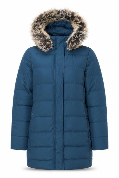 Womens UK Size S Lands' End Blue Quilted Coat
