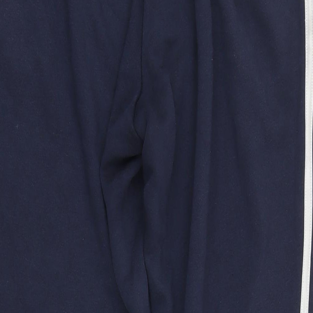 Addidas Mens Blue Cotton Jogger Leggings Size L L28 in Regular Drawstring - Elasticated waist
