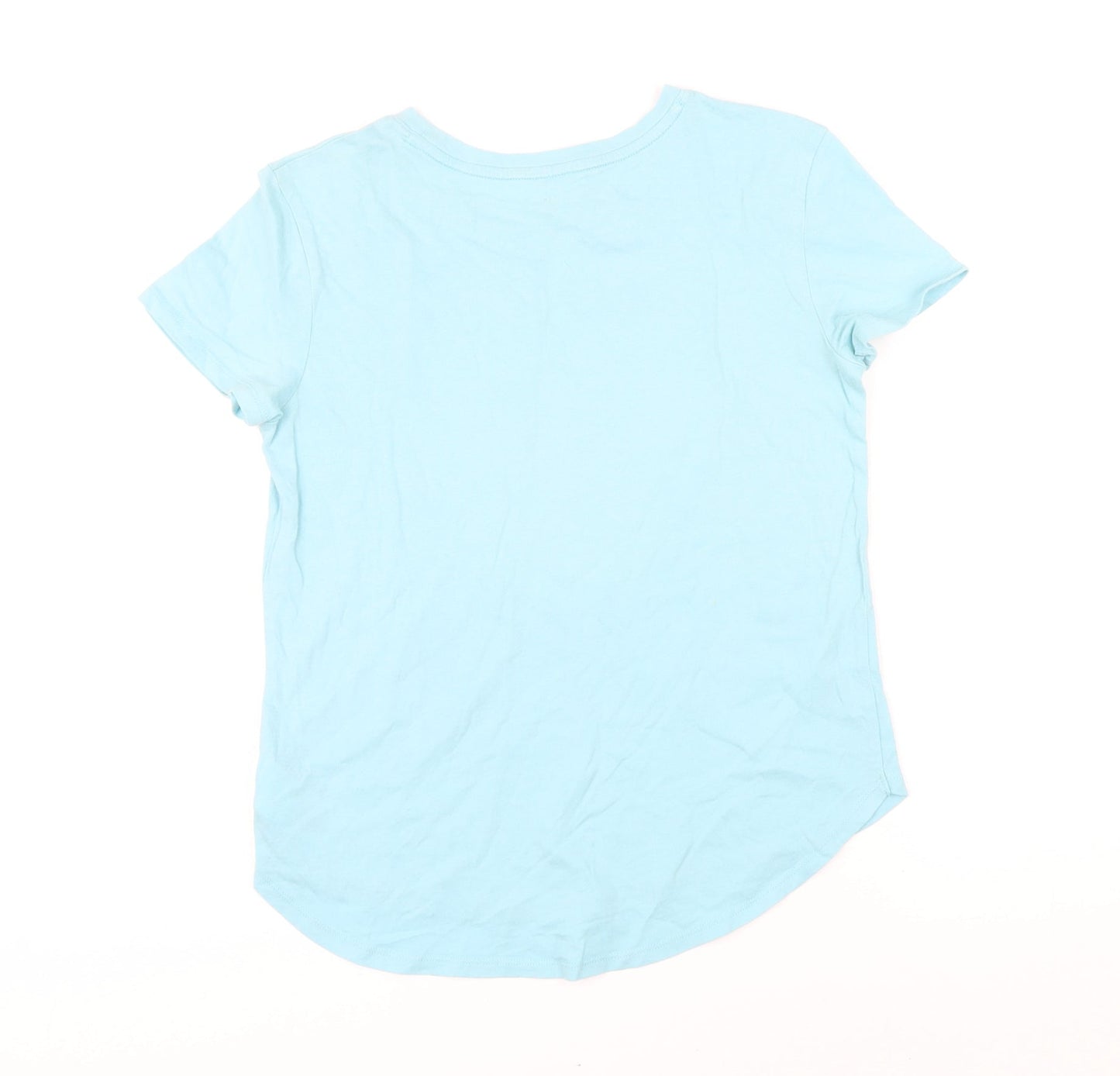 Gap Girls Blue 100% Cotton Basic T-Shirt Size XL Round Neck Pullover - Stronger together