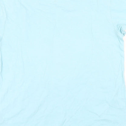 Gap Girls Blue 100% Cotton Basic T-Shirt Size XL Round Neck Pullover - Stronger together