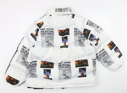 Mens UK Size M Made Extreme White Puffer Jacket