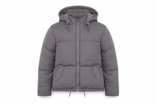 Brave Soul Womens Grey Puffer Jacket Coat Size 8 Zip