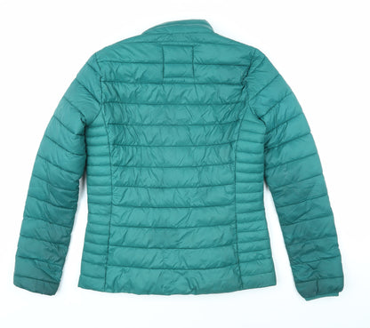 Crew Clothing Womens Green Jacket Coat Size 8 Zip