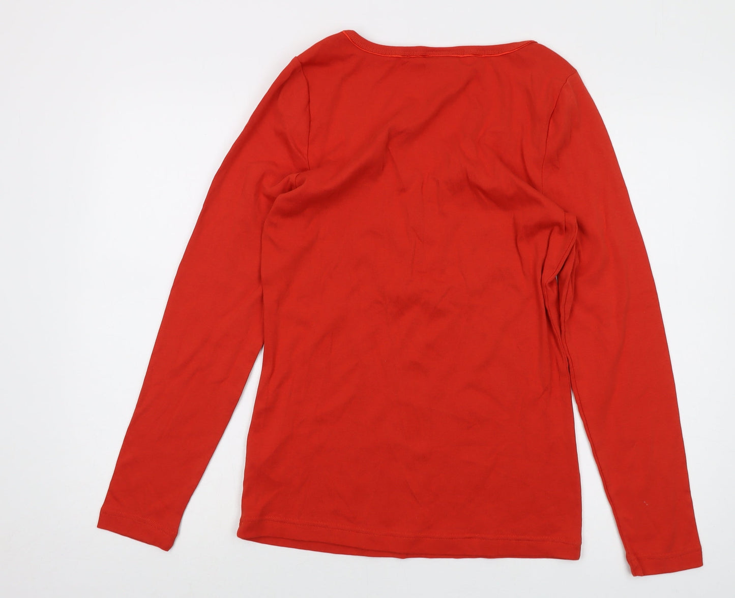 Womens UK Size XL Soaked Orange Basic T-Shirt
