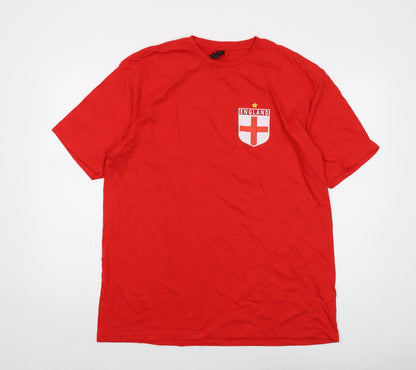 Mens UK Size XL England Red  T-Shirt