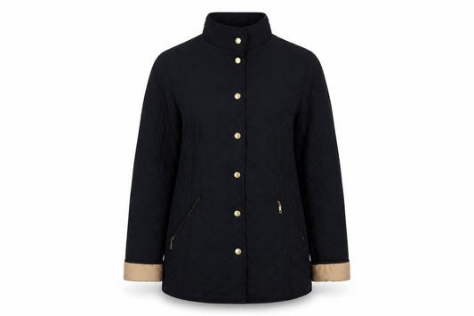 Classic Womens Black Jacket Size 10 Snap