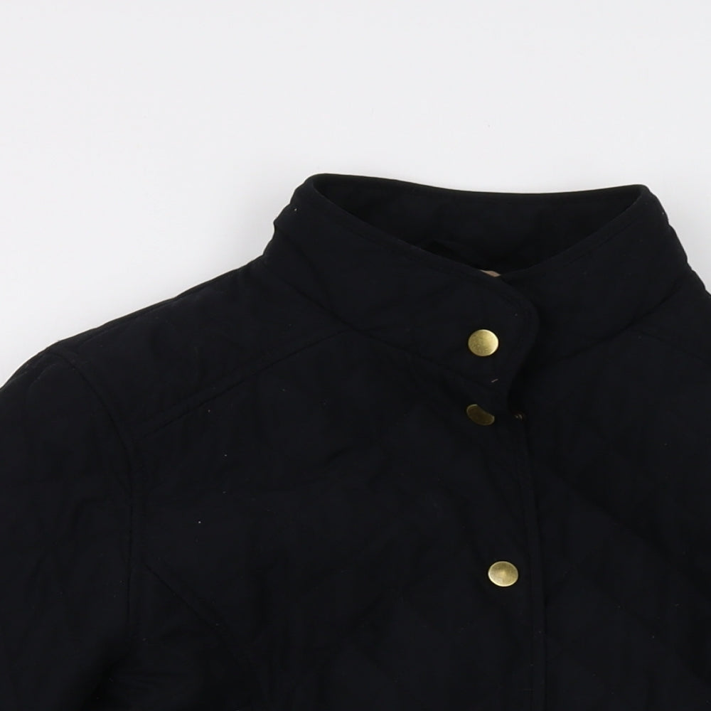 Classic Womens Black Jacket Size 10 Snap