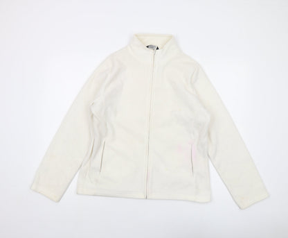 Isle Womens Ivory Jacket Size 14 Zip