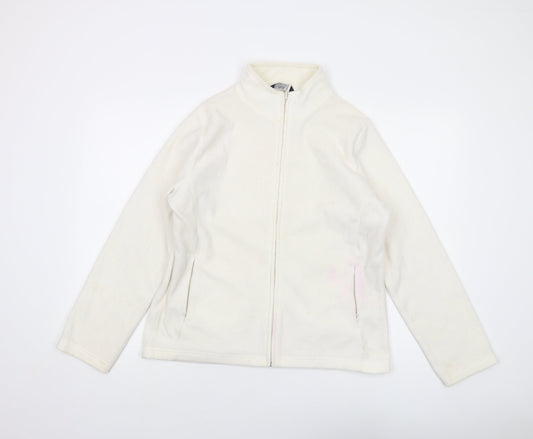 Isle Womens Ivory Jacket Size 14 Zip