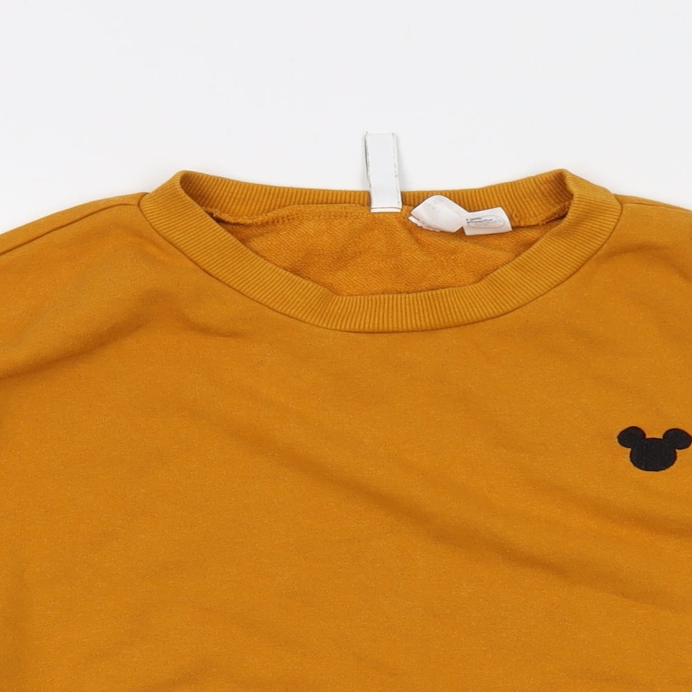 Womens UK Size L Disney Yellow Pullover Sweatshirt