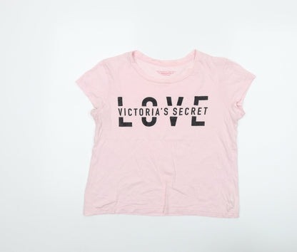 Womens UK Size S Victoria's Secret Pink Basic T-Shirt