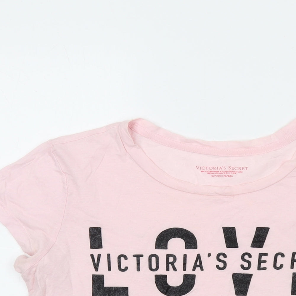 Womens UK Size S Victoria's Secret Pink Basic T-Shirt
