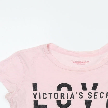 Womens UK Size S Victoria's Secret Pink Basic T-Shirt