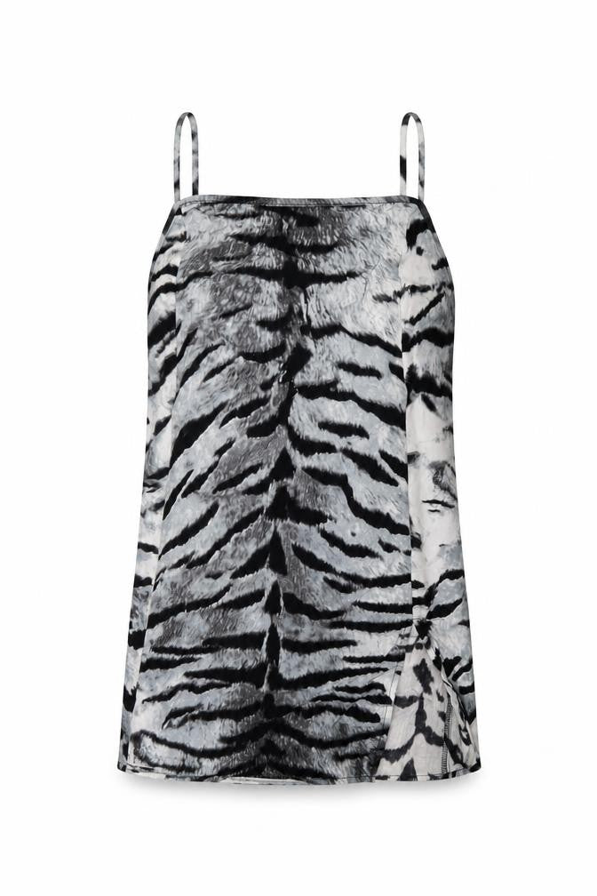Womens UK Size S Motel Grey Basic Tank
