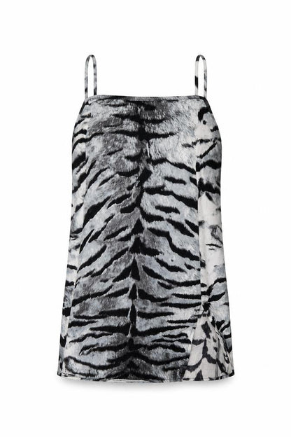 Womens UK Size S Motel Grey Basic Tank
