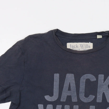 Jack Wills Mens Grey Cotton T-Shirt Size XS Crew Neck