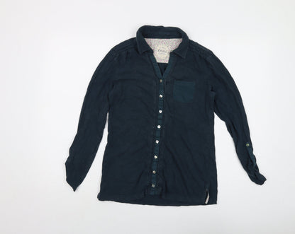 Womens UK Size 10 Mistral Blue Basic Blouse